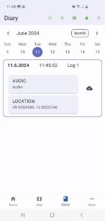 SpaceLog Tagebuch